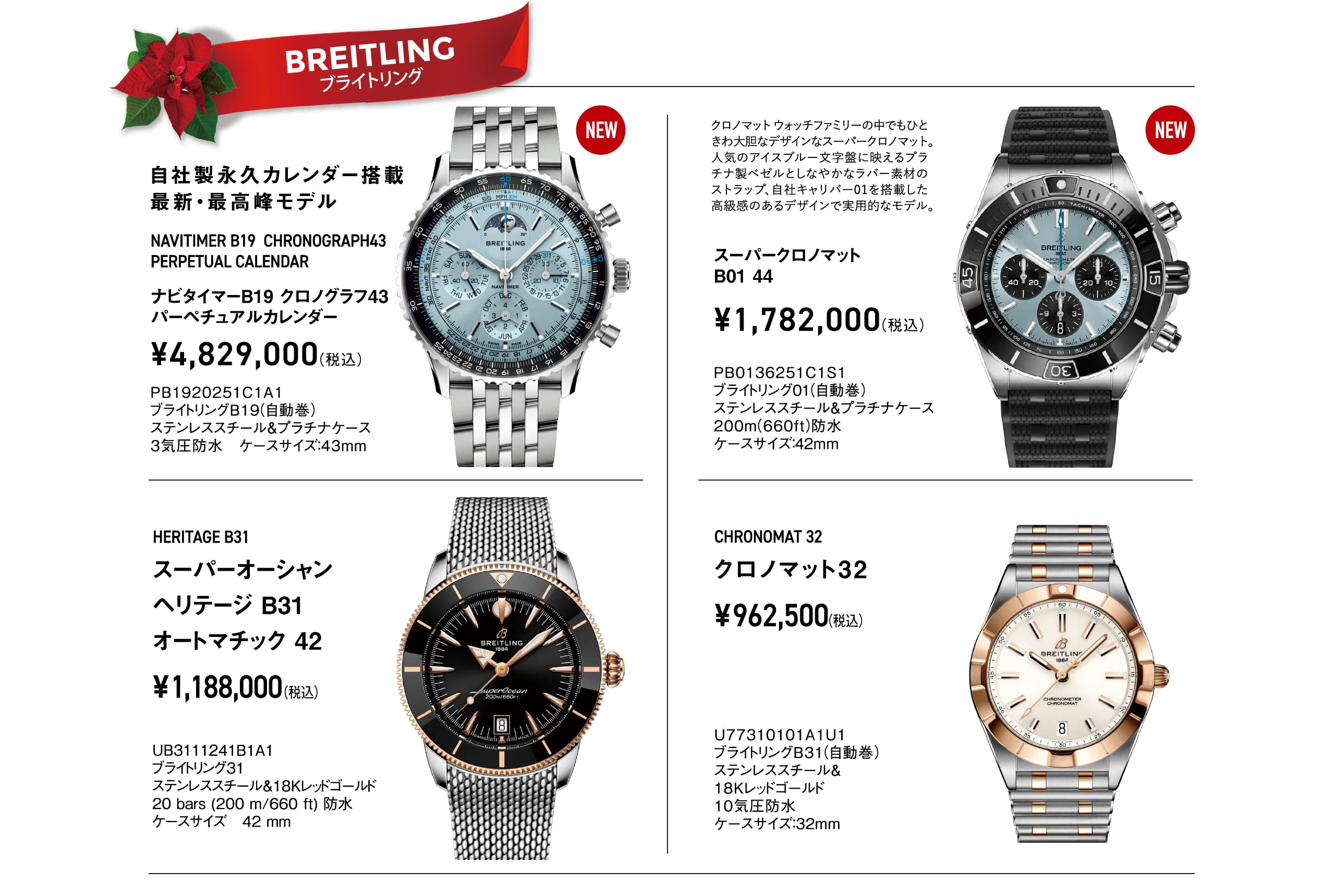 ブライトリング｜自社製永久カレンダー搭載　最新・最高峰モデル